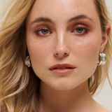 Costa Pearl Hoops | Silver