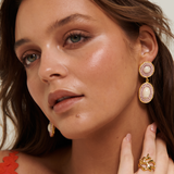 Athena Earrings - Blush